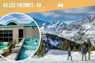 a collage of a picture of a ski resort at Domaine La Belle Histoire - Gîte côté Parc in Besset