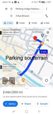 a screenshot of a map of a subway at Studio Cosy Climatisé Centre Ville faites tout à Pied in Narbonne