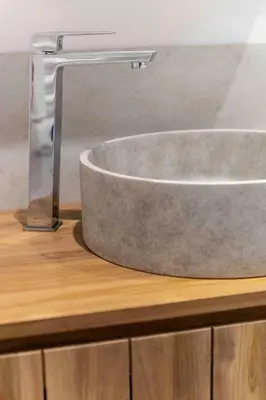 a sink on top of a counter in a bathroom at T2 Ed Warner in Narbonne