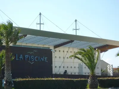 a view of the fnbihadihad stadium at Appartement T2 mezzanine 4/5 pers à 250m de la plage, balcon, vue panoramique - FR-1-797-26 in Port-la-Nouvelle