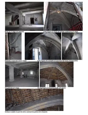 a collage of four pictures of a building at Appartement du Couvent in Narbonne